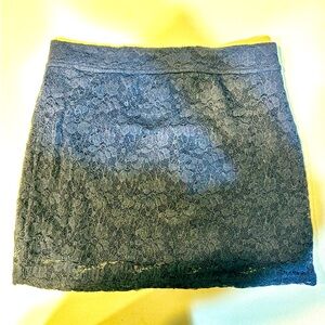 Forever 21 Navy Blue (Black) Lace Mini Skirt